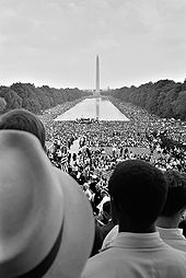 March on Washington - wikipedia common The 1963 March on Washington was highlighted by King's "I Have a Dream" speech. (Wikimedia Commons)