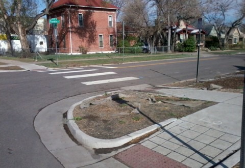 The corner of 29th and Franklin in the Whittier neighborhood of Denver, Colo., where De'Quan Walker-Smith was shot and killed on March 19. (Marrton Dormish)