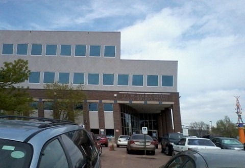 The east entrance of the Castro Building, an office of Denver Human Services, on Federal Avenue. (Marrton Dormish)